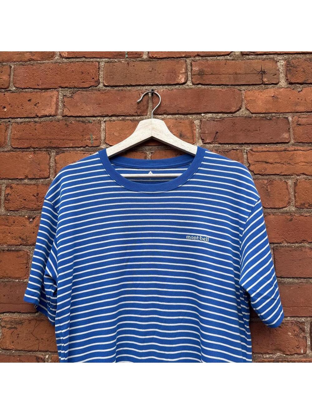 Vintage montbell striped t shirt L